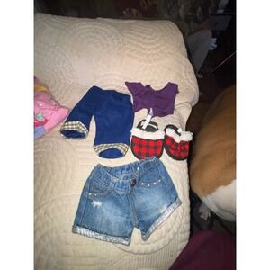 Build A Bear Workshop Stitched With Love Outfit Jeans Top Shoes Kids